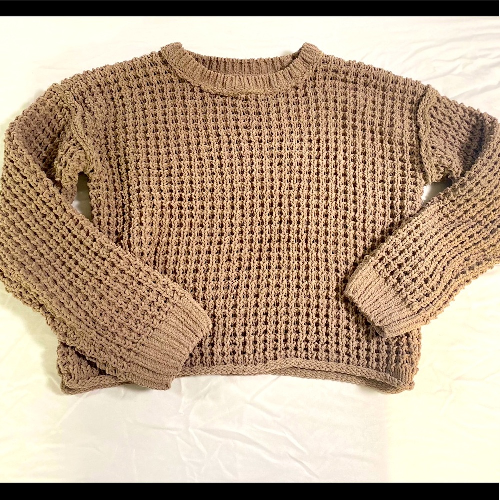 cropped knit sweater